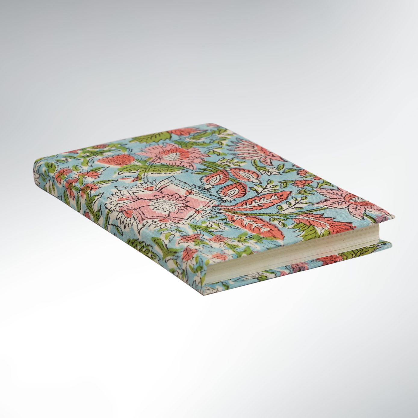 Carnet Voyageur à Fleurs Papier recyclé – Tissu Azur Nomad Notebook