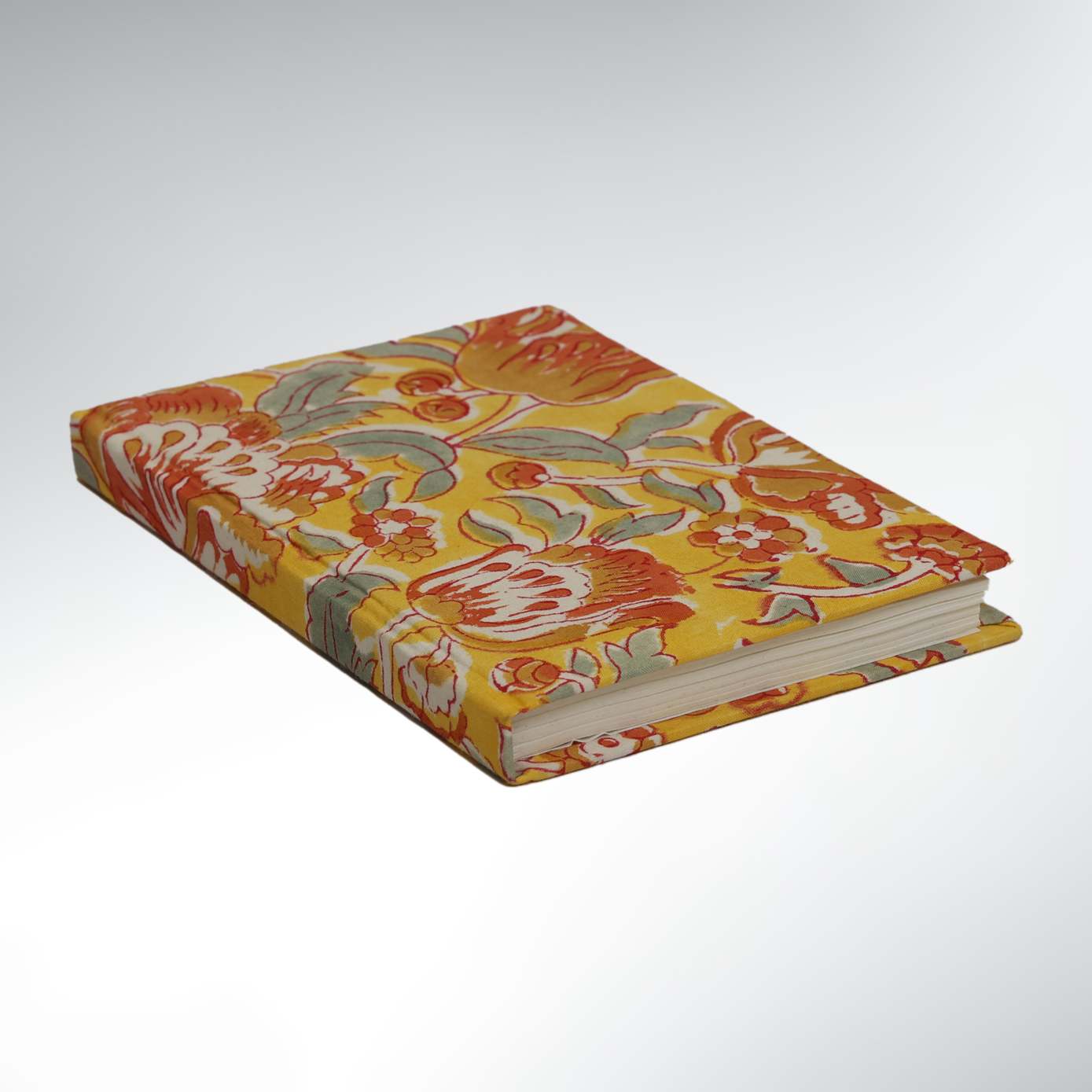 Carnet Voyageur à Fleurs Papier recyclé – Tissu Yellow Nomad Notebook