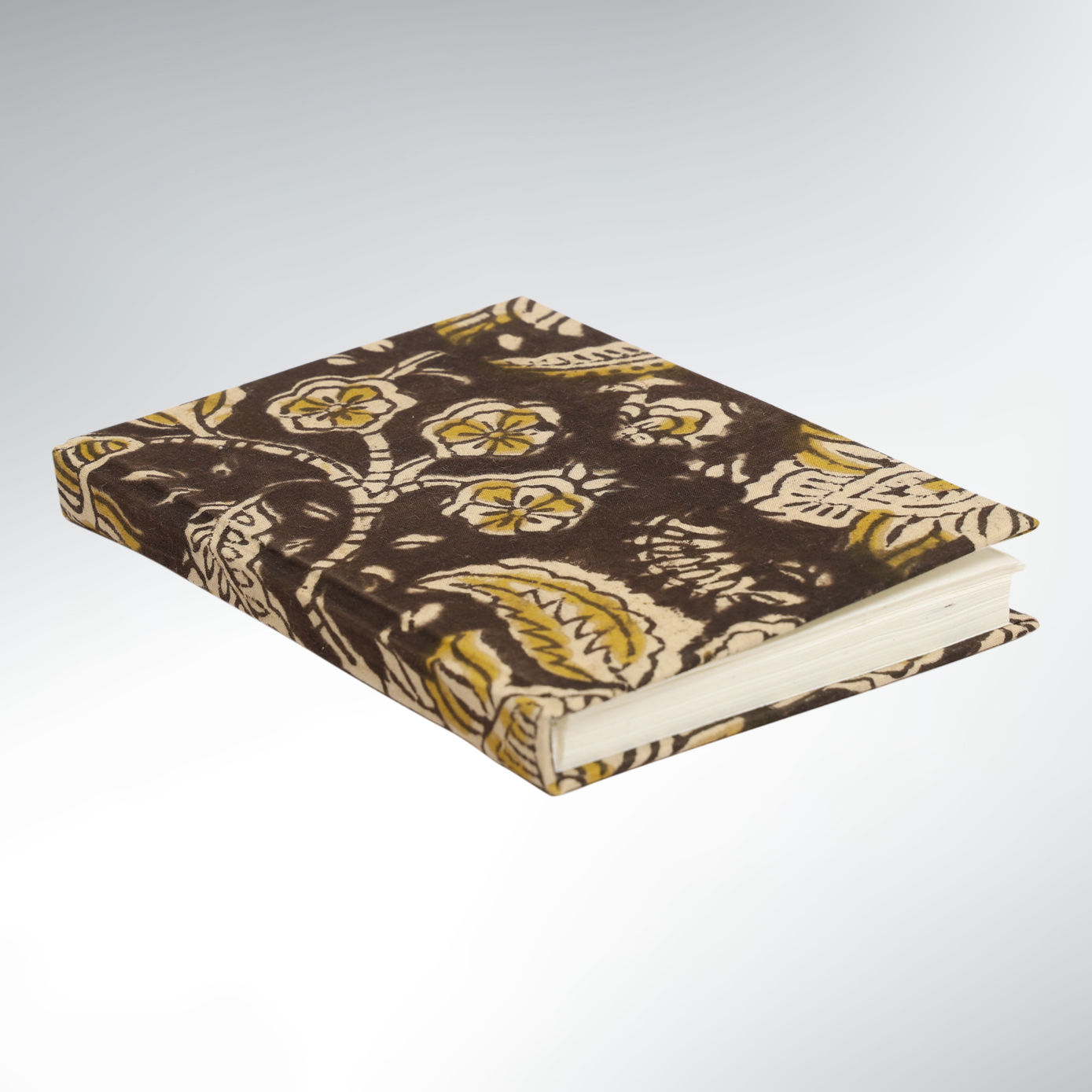 Carnet Voyageur à Fleurs Papier recyclé – Tissu Brown Nomad Notebook