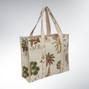 Grand Tote Bag Matelassé  Coton – 45×45 Indi Nomad Bag Palmier