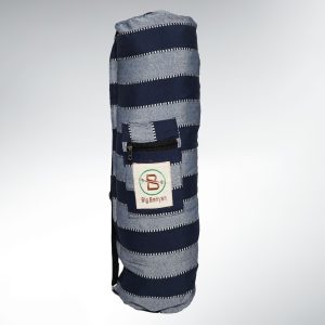 Grand Sac Tapis Yoga Coton –  Nomad Yoga Bag Bleu