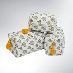Miti Trousse Elephant  Coton – Set de 3 – Baby Organizer